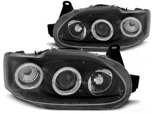 Predné svetlá FORD Escort 95-00 Angel Eyes Black