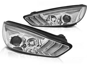 Predné svetlá Ford Focus 3 15-18 Chrome DRL SEQ