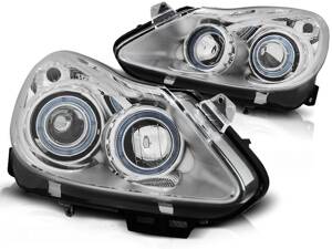 Predné Angel Eyes svetlá Opel Corsa D 06-11 Chrome DEPO