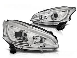 Predné svetlá Peugeot 208 12-15 Tube Light Chrome