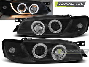 Predné tuningové svetlá Subaru Impreza 93-00 Angel Eyes Black