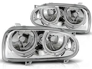 Predné Angel Eyes svetlá VW Golf III Chrome FK