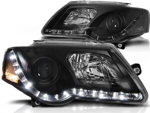 Predné tuningové Devil Eyes svetlá VW Passat 3C B6 2005-2010 Black