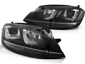 Predné svetlá na VW Golf 7 U-Type Black Whith Black Line