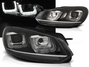 Predné svetlá VW Golf 6 U-Type Black Chrome Line