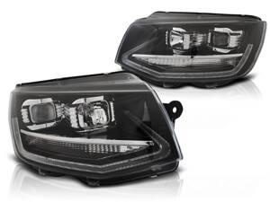 Predné svetlá VW T6 Black Led DRL