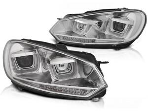 Predné svetlá VW Golf 6 U-Type Chrome Dynamic LED