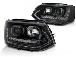 Predné svetlá VW T5.1 10-15 Tube Light Black Dynamic