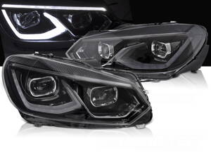 Predné Full LED svetlá VW Golf 6 Black