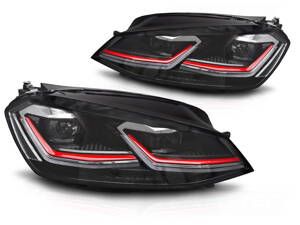 Predné Full LED svetlá VW Golf 7 Red Line