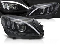 Predné svetlá Mercedes C W205 14-18 Tube LED Black youtube video